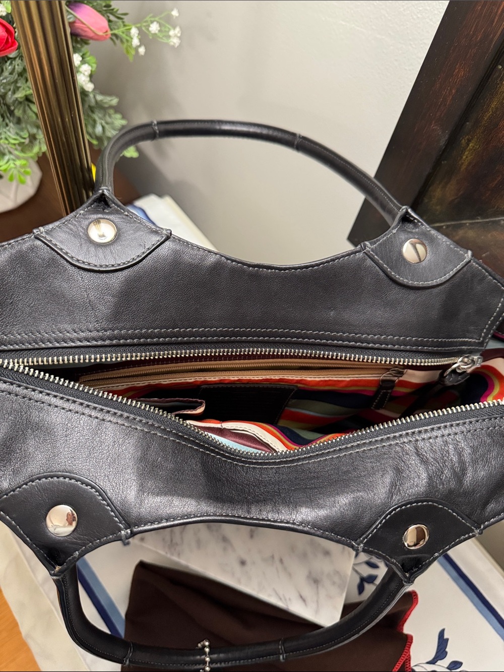 Coach Legacy Bleeker Black Leather Tote with Coach Tag - Picture 13 of 13
